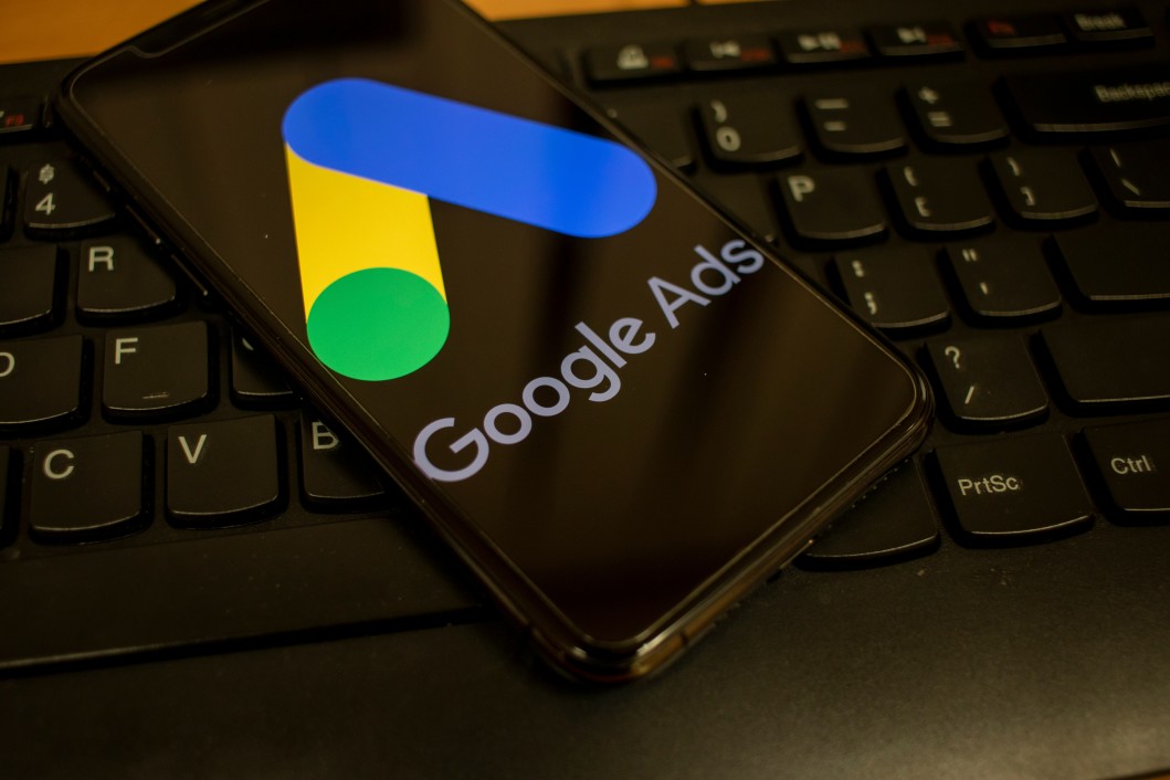 Google Ads running on a smartphone.